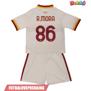 Lacne Dětský Futbalové dres AS Roma Rodrigo Mora #86 2026-27 Krátky Rukáv - Preč (+ trenírky)